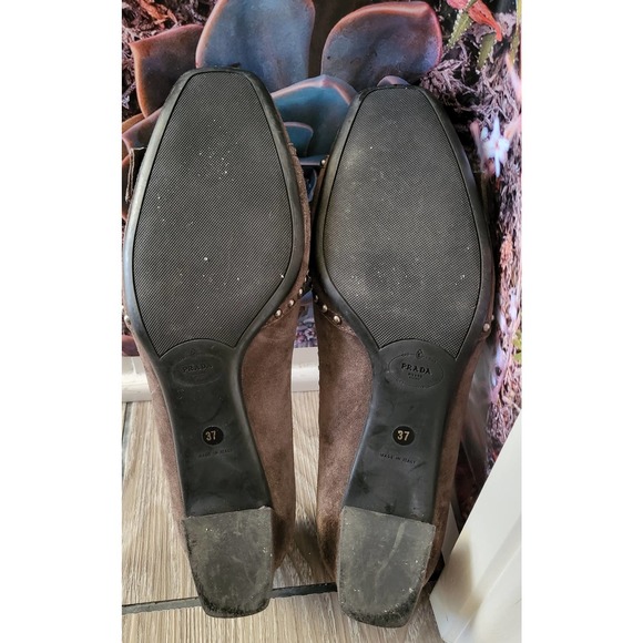PRADA Shoes Size 37-38 Brown Authentic 90% off - Picture 4 of 12